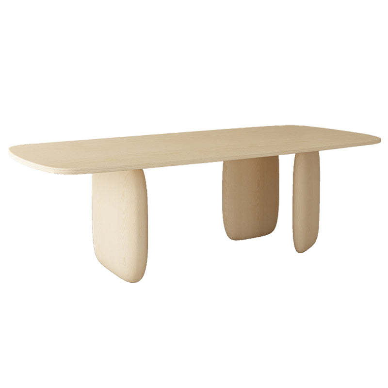 Simple Style Pine Solid Wood Dining Table 3 Legs Base Oval Table for Home Natural Without Chairs Clearhalo ' dining_table' 'Dining Tables & Seating' 'Dining Tables' 'furn' 'furn_dining_table' 'Furniture' 'furniture_dining_table' 'Kitchen & Dining Furniture' 'kitchen&dining_furn' 'kitchen' 'kitchen_dining_table' 3876311