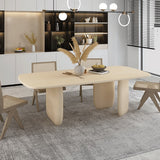 Simple Style Pine Solid Wood Dining Table 3 Legs Base Oval Table for Home Clearhalo ' dining_table' 'Dining Tables & Seating' 'Dining Tables' 'furn' 'furn_dining_table' 'Furniture' 'furniture_dining_table' 'Kitchen & Dining Furniture' 'kitchen&dining_furn' 'kitchen' 'kitchen_dining_table' 3876315