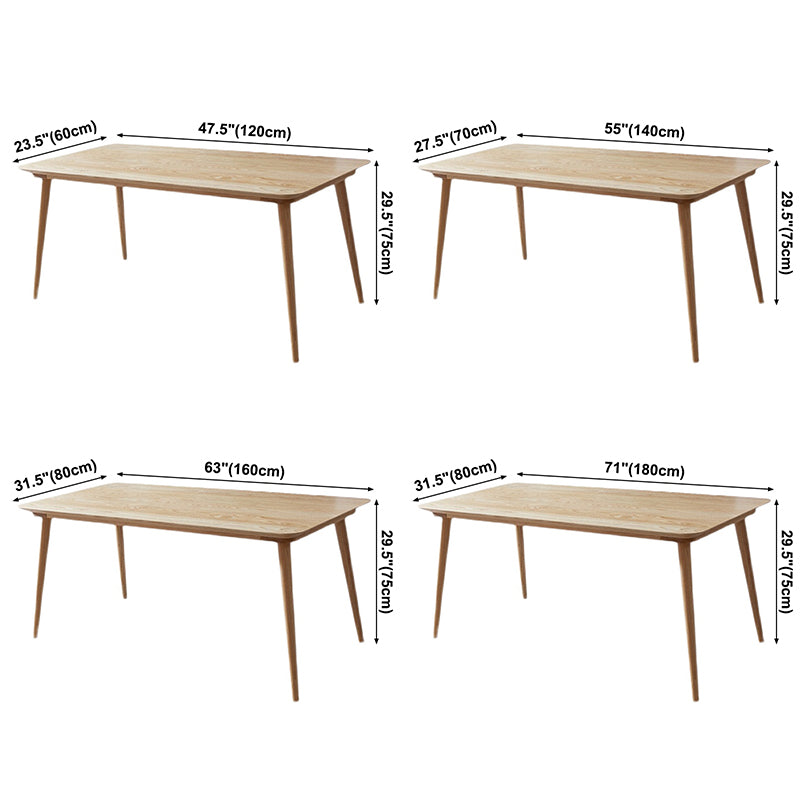 Modern Ash Wood Table Rectangle Dining Table with Wooden 4 Legs for Restaurant Clearhalo ' dining_table' 'Dining Tables & Seating' 'Dining Tables' 'furn' 'furn_dining_table' 'Furniture' 'furniture_dining_table' 'Kitchen & Dining Furniture' 'kitchen&dining_furn' 'kitchen' 'kitchen_dining_table' 3876325