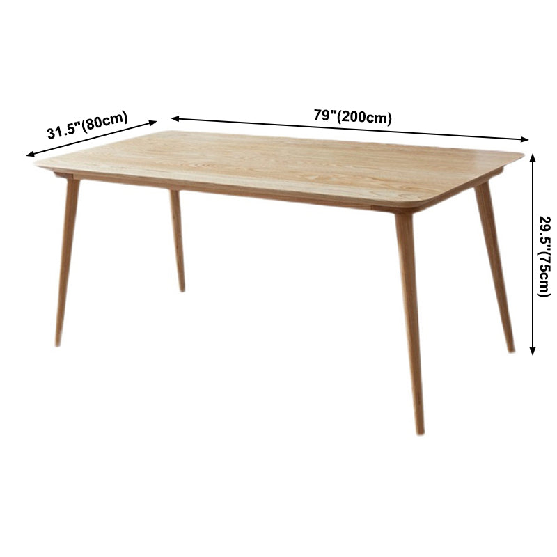 Modern Ash Wood Table Rectangle Dining Table with Wooden 4 Legs for Restaurant Clearhalo ' dining_table' 'Dining Tables & Seating' 'Dining Tables' 'furn' 'furn_dining_table' 'Furniture' 'furniture_dining_table' 'Kitchen & Dining Furniture' 'kitchen&dining_furn' 'kitchen' 'kitchen_dining_table' 3876326