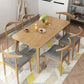 Glam Solid Wood Kitchen Dining Table Rectangle Shape Standard Dining Table with 4 Legs Base Clearhalo ' dining_table' 'Dining Tables & Seating' 'Dining Tables' 'furn' 'furn_dining_table' 'Furniture' 'furniture_dining_table' 'Kitchen & Dining Furniture' 'kitchen&dining_furn' 'kitchen' 'kitchen_dining_table' 3876330