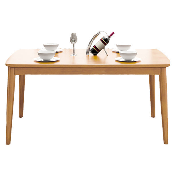 Glam Solid Wood Kitchen Dining Table Rectangle Shape Standard Dining Table with 4 Legs Base Without Chairs Clearhalo ' dining_table' 'Dining Tables & Seating' 'Dining Tables' 'furn' 'furn_dining_table' 'Furniture' 'furniture_dining_table' 'Kitchen & Dining Furniture' 'kitchen&dining_furn' 'kitchen' 'kitchen_dining_table' 3876331