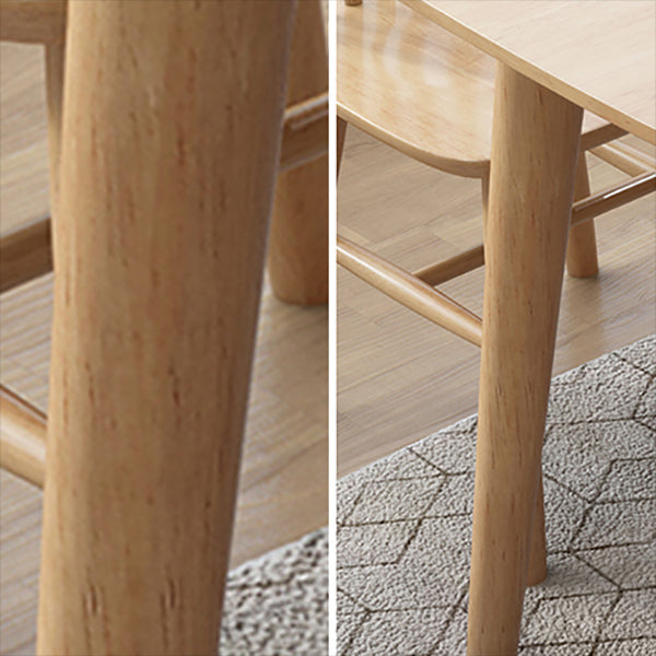 Glam Solid Wood Kitchen Dining Table Rectangle Shape Standard Dining Table with 4 Legs Base Clearhalo ' dining_table' 'Dining Tables & Seating' 'Dining Tables' 'furn' 'furn_dining_table' 'Furniture' 'furniture_dining_table' 'Kitchen & Dining Furniture' 'kitchen&dining_furn' 'kitchen' 'kitchen_dining_table' 3876333