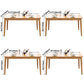 Glam Solid Wood Kitchen Dining Table Rectangle Shape Standard Dining Table with 4 Legs Base Clearhalo ' dining_table' 'Dining Tables & Seating' 'Dining Tables' 'furn' 'furn_dining_table' 'Furniture' 'furniture_dining_table' 'Kitchen & Dining Furniture' 'kitchen&dining_furn' 'kitchen' 'kitchen_dining_table' 3876336