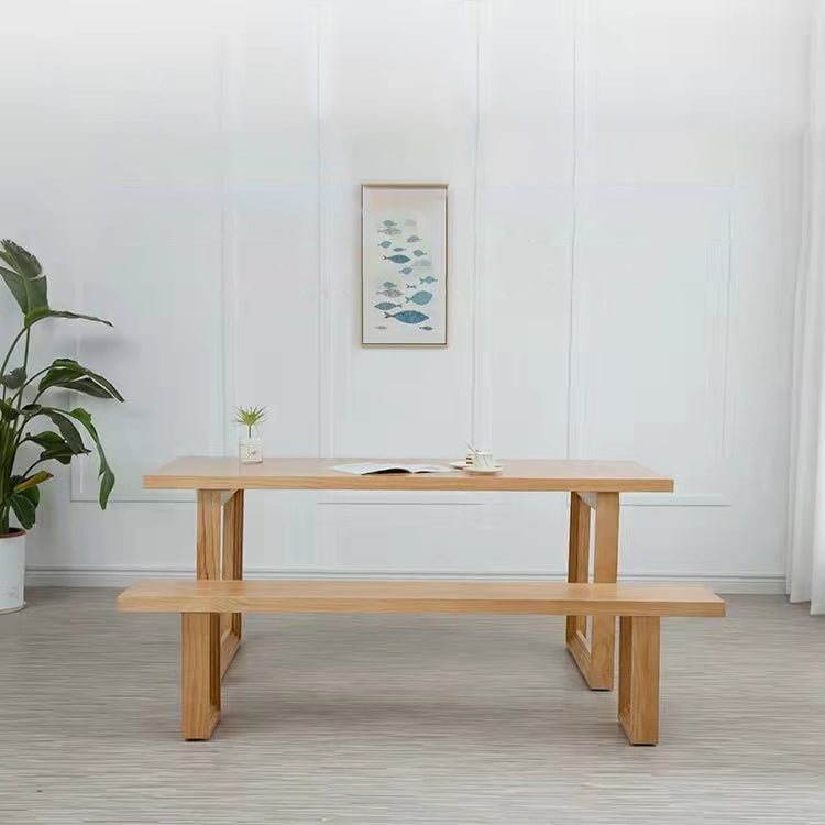 Rectangle Wooden Table in Nature Modern Pine Table with Double Pedestal Clearhalo ' dining_table' 'Dining Tables & Seating' 'Dining Tables' 'furn' 'furn_dining_table' 'Furniture' 'furniture_dining_table' 'Kitchen & Dining Furniture' 'kitchen&dining_furn' 'kitchen' 'kitchen_dining_table' 3876346