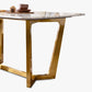Metal Traditional Luxury Rectangular Table Sintered Stone Indoor Table with Trestle Clearhalo ' dining_table' 'Dining Tables & Seating' 'Dining Tables' 'furn' 'furn_dining_table' 'Furniture' 'furniture_dining_table' 'Kitchen & Dining Furniture' 'kitchen&dining_furn' 'kitchen' 'kitchen_dining_table' 3876377