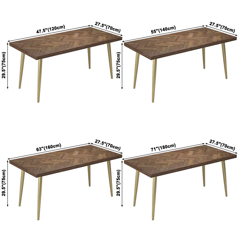 Traditional Luxury Pine Solid Wood Dining Table Rectangle 4 Legs Table for Dining Room Clearhalo ' dining_table' 'Dining Tables & Seating' 'Dining Tables' 'furn' 'furn_dining_table' 'Furniture' 'furniture_dining_table' 'Kitchen & Dining Furniture' 'kitchen&dining_furn' 'kitchen' 'kitchen_dining_table' 3876389