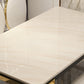 Metal Traditional Luxury Rectangle Indoor Table Sintered Stone Top Table with Legs Clearhalo ' dining_table' 'Dining Tables & Seating' 'Dining Tables' 'furn' 'furn_dining_table' 'Furniture' 'furniture_dining_table' 'Kitchen & Dining Furniture' 'kitchen&dining_furn' 'kitchen' 'kitchen_dining_table' 3876395