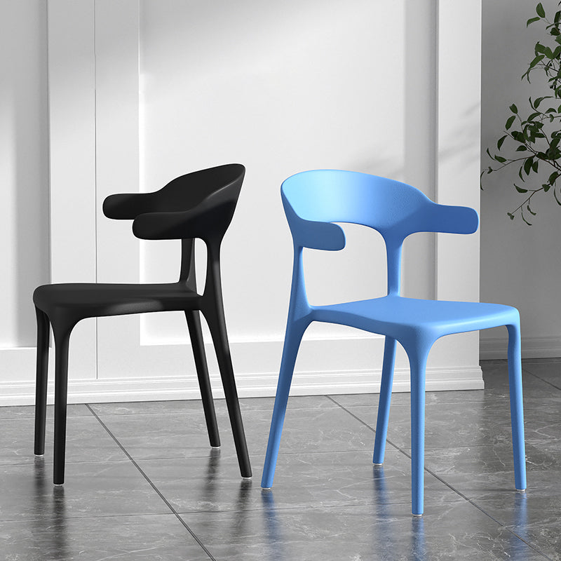 Scandinavian Living Room Plastic Arm Chair Matte Finish Wingback Dining Chair Clearhalo ' kitchen&dining_furn' 'Dining Chairs' 'Dining Tables & Seating' 'dining_chair' 'furn' 'furn_dining_chair' 'Furniture' 'furniture_dining_chair' 'Kitchen & Dining Furniture' 'kitchen' 3876433