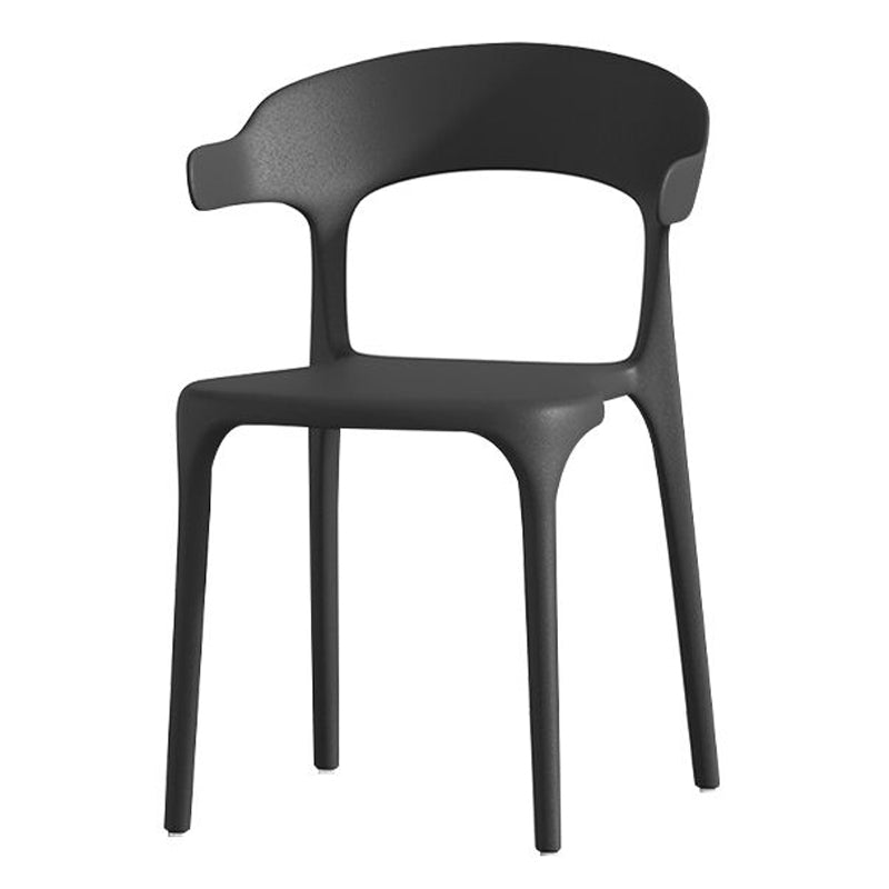 Scandinavian Living Room Plastic Arm Chair Matte Finish Wingback Dining Chair Clearhalo ' kitchen&dining_furn' 'Dining Chairs' 'Dining Tables & Seating' 'dining_chair' 'furn' 'furn_dining_chair' 'Furniture' 'furniture_dining_chair' 'Kitchen & Dining Furniture' 'kitchen' 3876439