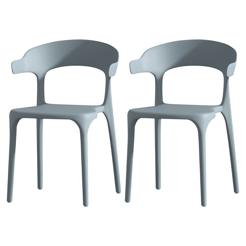 Scandinavian Living Room Plastic Arm Chair Matte Finish Wingback Dining Chair Dark Gray 2 Piece Set Clearhalo ' kitchen&dining_furn' 'Dining Chairs' 'Dining Tables & Seating' 'dining_chair' 'furn' 'furn_dining_chair' 'Furniture' 'furniture_dining_chair' 'Kitchen & Dining Furniture' 'kitchen' 3876440