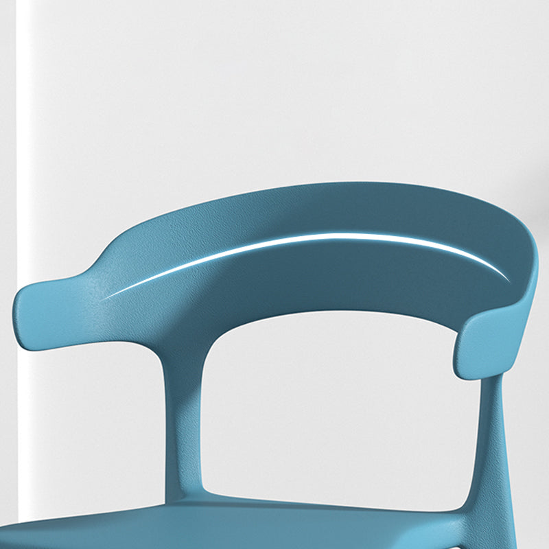 Scandinavian Living Room Plastic Arm Chair Matte Finish Wingback Dining Chair Clearhalo ' kitchen&dining_furn' 'Dining Chairs' 'Dining Tables & Seating' 'dining_chair' 'furn' 'furn_dining_chair' 'Furniture' 'furniture_dining_chair' 'Kitchen & Dining Furniture' 'kitchen' 3876445