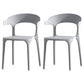 Scandinavian Living Room Plastic Arm Chair Matte Finish Wingback Dining Chair Light Gray 2 Piece Set Clearhalo ' kitchen&dining_furn' 'Dining Chairs' 'Dining Tables & Seating' 'dining_chair' 'furn' 'furn_dining_chair' 'Furniture' 'furniture_dining_chair' 'Kitchen & Dining Furniture' 'kitchen' 3876446