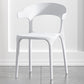 Scandinavian Living Room Plastic Arm Chair Matte Finish Wingback Dining Chair White 1 Piece Clearhalo ' kitchen&dining_furn' 'Dining Chairs' 'Dining Tables & Seating' 'dining_chair' 'furn' 'furn_dining_chair' 'Furniture' 'furniture_dining_chair' 'Kitchen & Dining Furniture' 'kitchen' 3876449