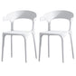 Scandinavian Living Room Plastic Arm Chair Matte Finish Wingback Dining Chair White 2 Piece Set Clearhalo ' kitchen&dining_furn' 'Dining Chairs' 'Dining Tables & Seating' 'dining_chair' 'furn' 'furn_dining_chair' 'Furniture' 'furniture_dining_chair' 'Kitchen & Dining Furniture' 'kitchen' 3876452