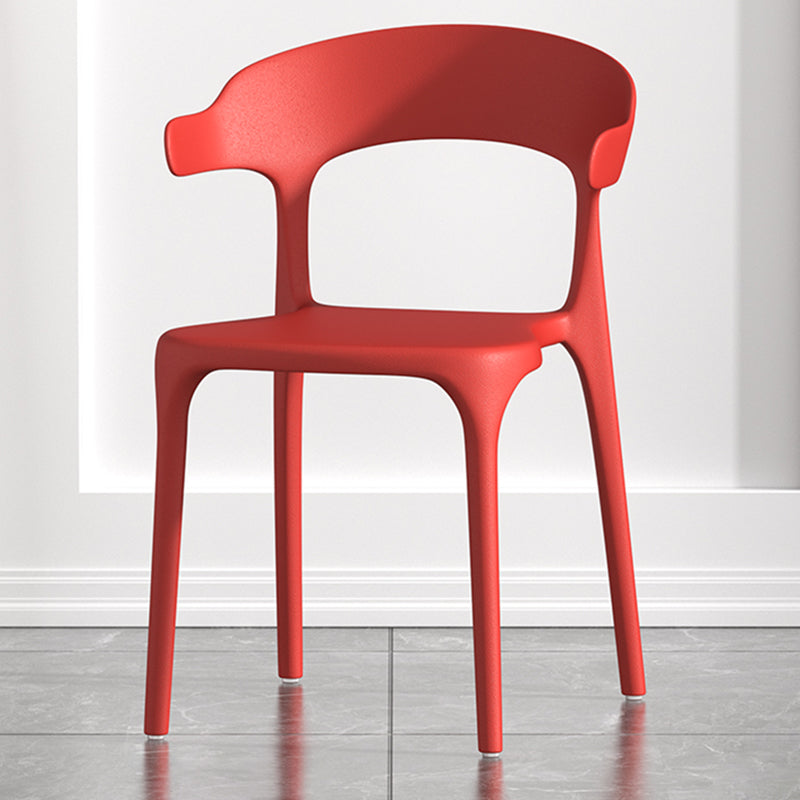 Scandinavian Living Room Plastic Arm Chair Matte Finish Wingback Dining Chair Red 1 Piece Clearhalo ' kitchen&dining_furn' 'Dining Chairs' 'Dining Tables & Seating' 'dining_chair' 'furn' 'furn_dining_chair' 'Furniture' 'furniture_dining_chair' 'Kitchen & Dining Furniture' 'kitchen' 3876455