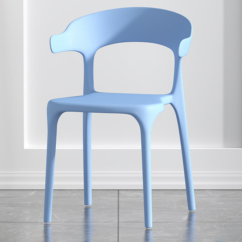Scandinavian Living Room Plastic Arm Chair Matte Finish Wingback Dining Chair Sky Blue 1 Piece Clearhalo ' kitchen&dining_furn' 'Dining Chairs' 'Dining Tables & Seating' 'dining_chair' 'furn' 'furn_dining_chair' 'Furniture' 'furniture_dining_chair' 'Kitchen & Dining Furniture' 'kitchen' 3876464