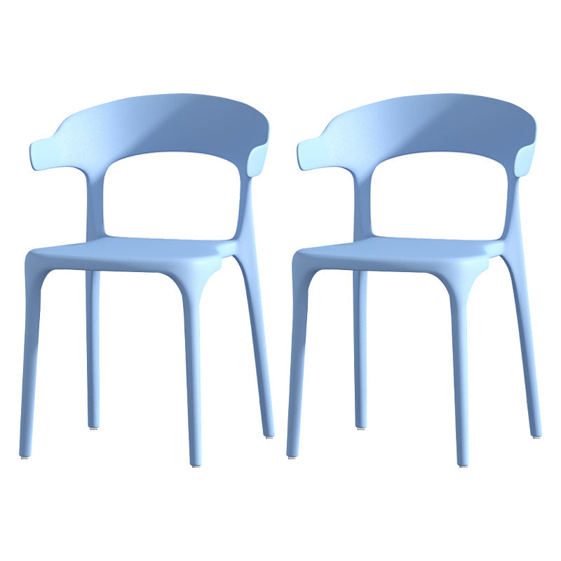 Scandinavian Living Room Plastic Arm Chair Matte Finish Wingback Dining Chair Sky Blue 2 Piece Set Clearhalo ' kitchen&dining_furn' 'Dining Chairs' 'Dining Tables & Seating' 'dining_chair' 'furn' 'furn_dining_chair' 'Furniture' 'furniture_dining_chair' 'Kitchen & Dining Furniture' 'kitchen' 3876465
