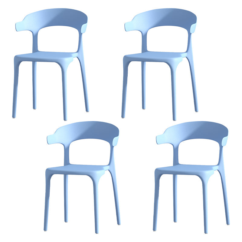 Scandinavian Living Room Plastic Arm Chair Matte Finish Wingback Dining Chair Sky Blue 4 Piece Set Clearhalo ' kitchen&dining_furn' 'Dining Chairs' 'Dining Tables & Seating' 'dining_chair' 'furn' 'furn_dining_chair' 'Furniture' 'furniture_dining_chair' 'Kitchen & Dining Furniture' 'kitchen' 3876466