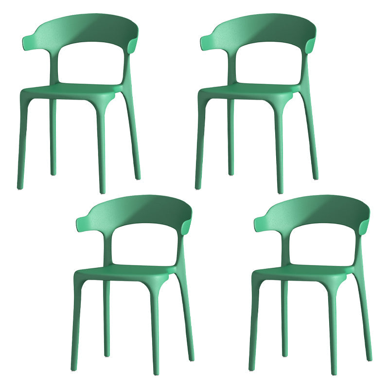 Scandinavian Living Room Plastic Arm Chair Matte Finish Wingback Dining Chair Green 4 Piece Set Clearhalo ' kitchen&dining_furn' 'Dining Chairs' 'Dining Tables & Seating' 'dining_chair' 'furn' 'furn_dining_chair' 'Furniture' 'furniture_dining_chair' 'Kitchen & Dining Furniture' 'kitchen' 3876469