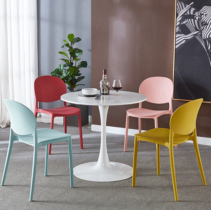 Contemporary Plastic Dining Side Chair Matte Finish Open Back Dining Side Chair Clearhalo ' kitchen&dining_furn' 'Dining Chairs' 'Dining Tables & Seating' 'dining_chair' 'furn' 'furn_dining_chair' 'Furniture' 'furniture_dining_chair' 'Kitchen & Dining Furniture' 'kitchen' 3876482