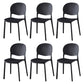 Contemporary Plastic Dining Side Chair Matte Finish Open Back Dining Side Chair Black 6 Piece Set Clearhalo ' kitchen&dining_furn' 'Dining Chairs' 'Dining Tables & Seating' 'dining_chair' 'furn' 'furn_dining_chair' 'Furniture' 'furniture_dining_chair' 'Kitchen & Dining Furniture' 'kitchen' 3876484