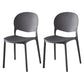 Contemporary Plastic Dining Side Chair Matte Finish Open Back Dining Side Chair Dark Gray 2 Piece Set Clearhalo ' kitchen&dining_furn' 'Dining Chairs' 'Dining Tables & Seating' 'dining_chair' 'furn' 'furn_dining_chair' 'Furniture' 'furniture_dining_chair' 'Kitchen & Dining Furniture' 'kitchen' 3876486
