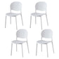 Contemporary Plastic Dining Side Chair Matte Finish Open Back Dining Side Chair White 4 Piece Set Clearhalo ' kitchen&dining_furn' 'Dining Chairs' 'Dining Tables & Seating' 'dining_chair' 'furn' 'furn_dining_chair' 'Furniture' 'furniture_dining_chair' 'Kitchen & Dining Furniture' 'kitchen' 3876494