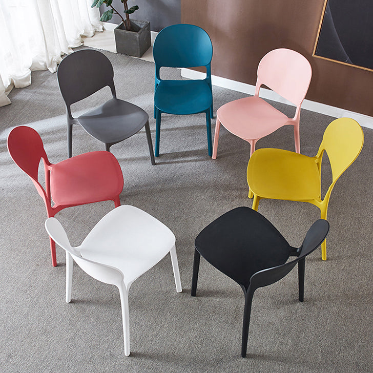 Contemporary Plastic Dining Side Chair Matte Finish Open Back Dining Side Chair Clearhalo ' kitchen&dining_furn' 'Dining Chairs' 'Dining Tables & Seating' 'dining_chair' 'furn' 'furn_dining_chair' 'Furniture' 'furniture_dining_chair' 'Kitchen & Dining Furniture' 'kitchen' 3876501