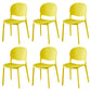 Contemporary Plastic Dining Side Chair Matte Finish Open Back Dining Side Chair Yellow 6 Piece Set Clearhalo ' kitchen&dining_furn' 'Dining Chairs' 'Dining Tables & Seating' 'dining_chair' 'furn' 'furn_dining_chair' 'Furniture' 'furniture_dining_chair' 'Kitchen & Dining Furniture' 'kitchen' 3876502