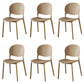 Contemporary Plastic Dining Side Chair Matte Finish Open Back Dining Side Chair Camel 6 Piece Set Clearhalo ' kitchen&dining_furn' 'Dining Chairs' 'Dining Tables & Seating' 'dining_chair' 'furn' 'furn_dining_chair' 'Furniture' 'furniture_dining_chair' 'Kitchen & Dining Furniture' 'kitchen' 3876508