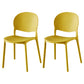 Contemporary Plastic Dining Side Chair Matte Finish Open Back Dining Side Chair Lemon Yellow 2 Piece Set Clearhalo ' kitchen&dining_furn' 'Dining Chairs' 'Dining Tables & Seating' 'dining_chair' 'furn' 'furn_dining_chair' 'Furniture' 'furniture_dining_chair' 'Kitchen & Dining Furniture' 'kitchen' 3876509