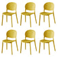 Contemporary Plastic Dining Side Chair Matte Finish Open Back Dining Side Chair Lemon Yellow 6 Piece Set Clearhalo ' kitchen&dining_furn' 'Dining Chairs' 'Dining Tables & Seating' 'dining_chair' 'furn' 'furn_dining_chair' 'Furniture' 'furniture_dining_chair' 'Kitchen & Dining Furniture' 'kitchen' 3876511