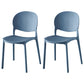 Contemporary Plastic Dining Side Chair Matte Finish Open Back Dining Side Chair Lake Blue 2 Piece Set Clearhalo ' kitchen&dining_furn' 'Dining Chairs' 'Dining Tables & Seating' 'dining_chair' 'furn' 'furn_dining_chair' 'Furniture' 'furniture_dining_chair' 'Kitchen & Dining Furniture' 'kitchen' 3876512