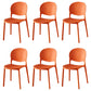 Contemporary Plastic Dining Side Chair Matte Finish Open Back Dining Side Chair Orange Red 6 Piece Set Clearhalo ' kitchen&dining_furn' 'Dining Chairs' 'Dining Tables & Seating' 'dining_chair' 'furn' 'furn_dining_chair' 'Furniture' 'furniture_dining_chair' 'Kitchen & Dining Furniture' 'kitchen' 3876517