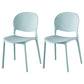 Contemporary Plastic Dining Side Chair Matte Finish Open Back Dining Side Chair Peacock Blue 2 Piece Set Clearhalo ' kitchen&dining_furn' 'Dining Chairs' 'Dining Tables & Seating' 'dining_chair' 'furn' 'furn_dining_chair' 'Furniture' 'furniture_dining_chair' 'Kitchen & Dining Furniture' 'kitchen' 3876518