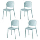 Contemporary Plastic Dining Side Chair Matte Finish Open Back Dining Side Chair Peacock Blue 4 Piece Set Clearhalo ' kitchen&dining_furn' 'Dining Chairs' 'Dining Tables & Seating' 'dining_chair' 'furn' 'furn_dining_chair' 'Furniture' 'furniture_dining_chair' 'Kitchen & Dining Furniture' 'kitchen' 3876519
