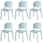 Contemporary Plastic Dining Side Chair Matte Finish Open Back Dining Side Chair Peacock Blue 6 Piece Set Clearhalo ' kitchen&dining_furn' 'Dining Chairs' 'Dining Tables & Seating' 'dining_chair' 'furn' 'furn_dining_chair' 'Furniture' 'furniture_dining_chair' 'Kitchen & Dining Furniture' 'kitchen' 3876520