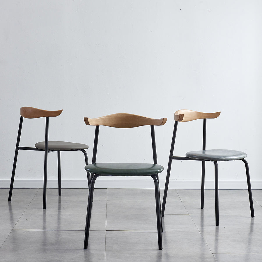 Contemporary Metal Dining Armless Chairs Open Back Dining Side Chair for Restaurant Clearhalo ' kitchen&dining_furn' 'Dining Chairs' 'Dining Tables & Seating' 'dining_chair' 'furn' 'furn_dining_chair' 'Furniture' 'furniture_dining_chair' 'Kitchen & Dining Furniture' 'kitchen' 3885183