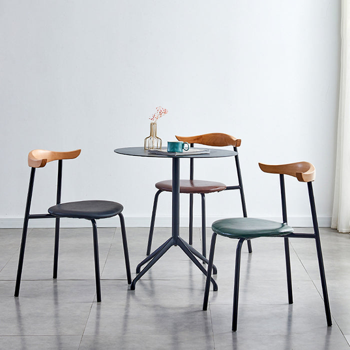 Contemporary Metal Dining Armless Chairs Open Back Dining Side Chair for Restaurant Clearhalo ' kitchen&dining_furn' 'Dining Chairs' 'Dining Tables & Seating' 'dining_chair' 'furn' 'furn_dining_chair' 'Furniture' 'furniture_dining_chair' 'Kitchen & Dining Furniture' 'kitchen' 3885188