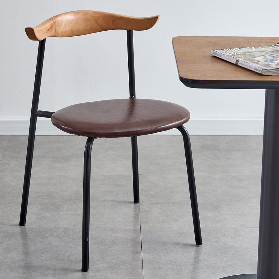 Contemporary Metal Dining Armless Chairs Open Back Dining Side Chair for Restaurant Clearhalo ' kitchen&dining_furn' 'Dining Chairs' 'Dining Tables & Seating' 'dining_chair' 'furn' 'furn_dining_chair' 'Furniture' 'furniture_dining_chair' 'Kitchen & Dining Furniture' 'kitchen' 3885190