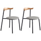 Contemporary Metal Dining Armless Chairs Open Back Dining Side Chair for Restaurant Grey 2 Piece Set Clearhalo ' kitchen&dining_furn' 'Dining Chairs' 'Dining Tables & Seating' 'dining_chair' 'furn' 'furn_dining_chair' 'Furniture' 'furniture_dining_chair' 'Kitchen & Dining Furniture' 'kitchen' 3885191