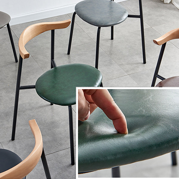 Contemporary Metal Dining Armless Chairs Open Back Dining Side Chair for Restaurant Clearhalo ' kitchen&dining_furn' 'Dining Chairs' 'Dining Tables & Seating' 'dining_chair' 'furn' 'furn_dining_chair' 'Furniture' 'furniture_dining_chair' 'Kitchen & Dining Furniture' 'kitchen' 3885194