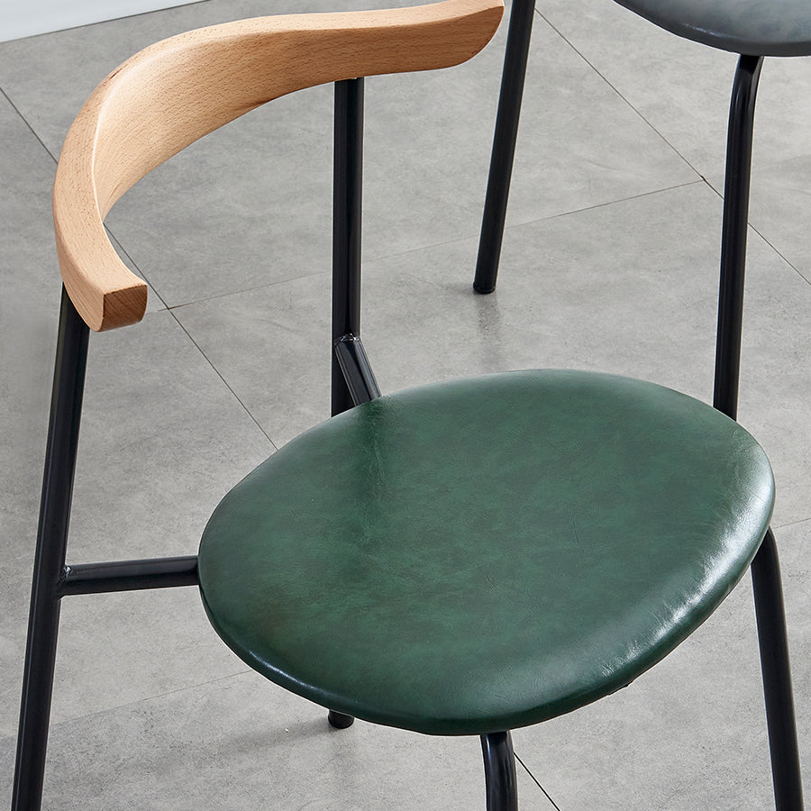 Contemporary Metal Dining Armless Chairs Open Back Dining Side Chair for Restaurant Clearhalo ' kitchen&dining_furn' 'Dining Chairs' 'Dining Tables & Seating' 'dining_chair' 'furn' 'furn_dining_chair' 'Furniture' 'furniture_dining_chair' 'Kitchen & Dining Furniture' 'kitchen' 3885200