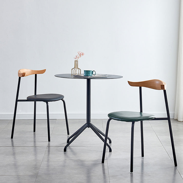 Contemporary Metal Dining Armless Chairs Open Back Dining Side Chair for Restaurant Clearhalo ' kitchen&dining_furn' 'Dining Chairs' 'Dining Tables & Seating' 'dining_chair' 'furn' 'furn_dining_chair' 'Furniture' 'furniture_dining_chair' 'Kitchen & Dining Furniture' 'kitchen' 3885204