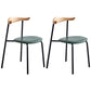 Contemporary Metal Dining Armless Chairs Open Back Dining Side Chair for Restaurant Green 2 Piece Set Clearhalo ' kitchen&dining_furn' 'Dining Chairs' 'Dining Tables & Seating' 'dining_chair' 'furn' 'furn_dining_chair' 'Furniture' 'furniture_dining_chair' 'Kitchen & Dining Furniture' 'kitchen' 3885208