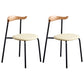 Contemporary Metal Dining Armless Chairs Open Back Dining Side Chair for Restaurant Khaki 2 Piece Set Clearhalo ' kitchen&dining_furn' 'Dining Chairs' 'Dining Tables & Seating' 'dining_chair' 'furn' 'furn_dining_chair' 'Furniture' 'furniture_dining_chair' 'Kitchen & Dining Furniture' 'kitchen' 3885211