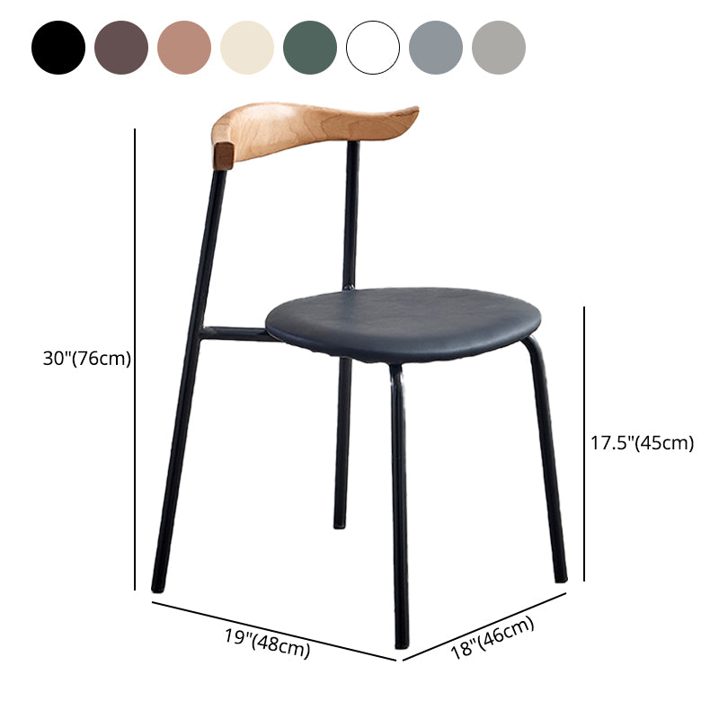 Contemporary Metal Dining Armless Chairs Open Back Dining Side Chair for Restaurant Clearhalo ' kitchen&dining_furn' 'Dining Chairs' 'Dining Tables & Seating' 'dining_chair' 'furn' 'furn_dining_chair' 'Furniture' 'furniture_dining_chair' 'Kitchen & Dining Furniture' 'kitchen' 3885219