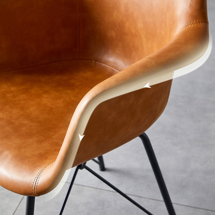 Contemporary Metal Dining Chairs Upholstered Linen Fabric Dining Chair for Restaurant Clearhalo ' kitchen&dining_furn' 'Dining Chairs' 'Dining Tables & Seating' 'dining_chair' 'Furniture' 'furniture_dining_chair' 'Kitchen & Dining Furniture' 'kitchen' 3885231