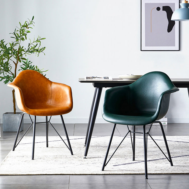 Contemporary Metal Dining Chairs Upholstered Linen Fabric Dining Chair for Restaurant Clearhalo ' kitchen&dining_furn' 'Dining Chairs' 'Dining Tables & Seating' 'dining_chair' 'Furniture' 'furniture_dining_chair' 'Kitchen & Dining Furniture' 'kitchen' 3885239